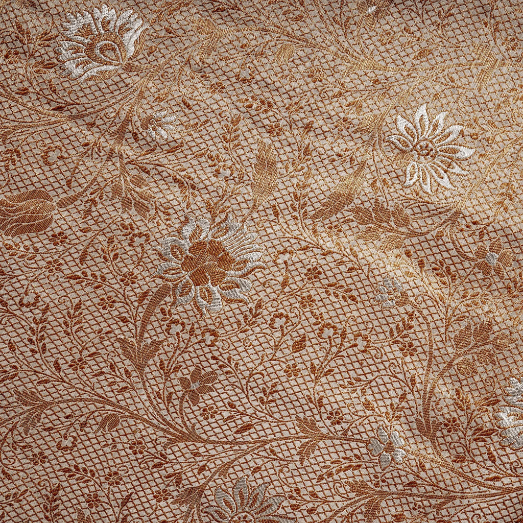 Lafzaar – Pure Chiffon Atlas with Floral Jaal and Zari Work - Zahra Maham