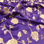 Lams-e-Noor – Pure Katan Satin Silk Floral Jaal Fabric - Zahra Maham
