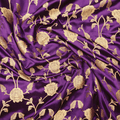 Lams-e-Noor – Pure Katan Satin Silk Floral Jaal Fabric - Zahra Maham