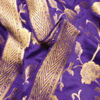 Lams-e-Noor – Pure Katan Satin Silk Floral Jaal Fabric - Zahra Maham