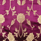Lams-e-Noor – Pure Katan Satin Silk Floral Jaal Fabric - Zahra Maham