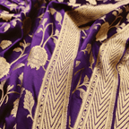 Lams-e-Noor – Pure Katan Satin Silk Floral Jaal Fabric - Zahra Maham
