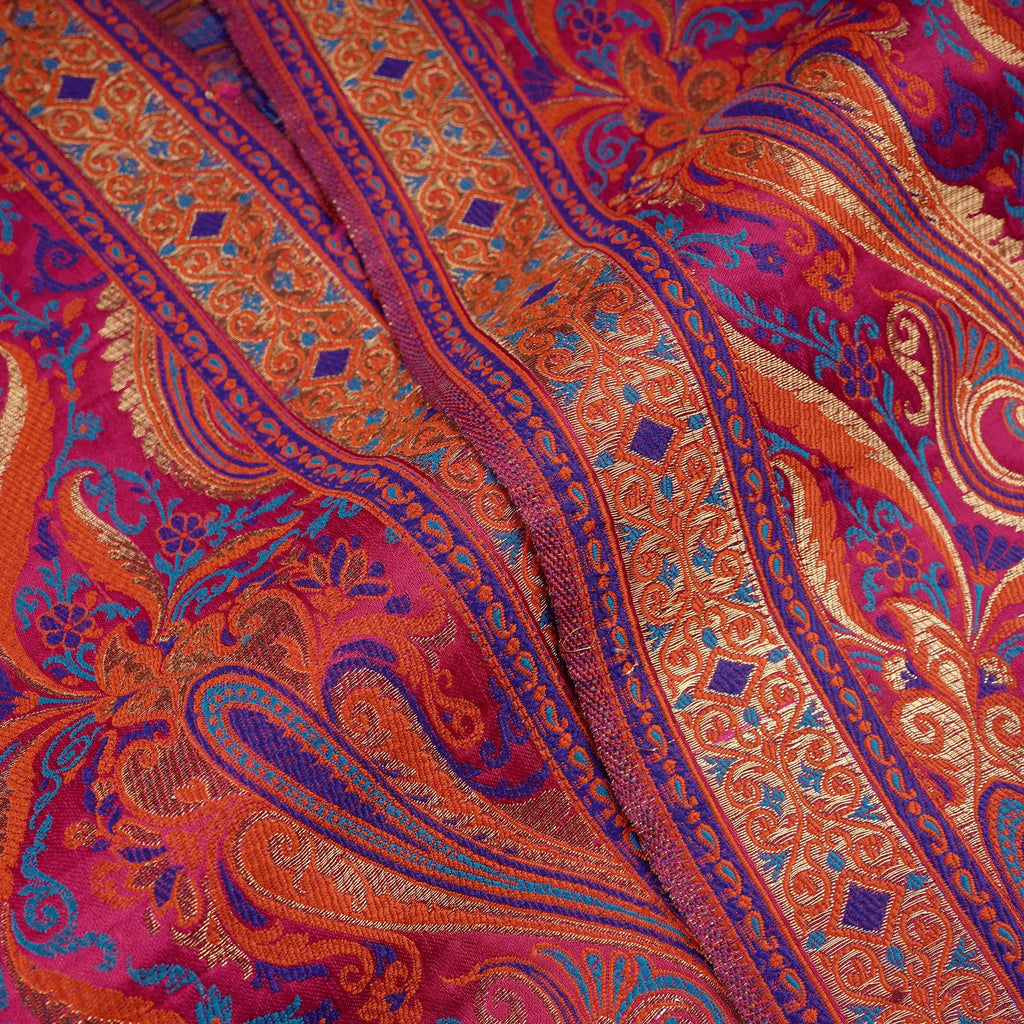 Lauhe-Zar – Satin Jamawar Zarbft with Border - Zahra Maham