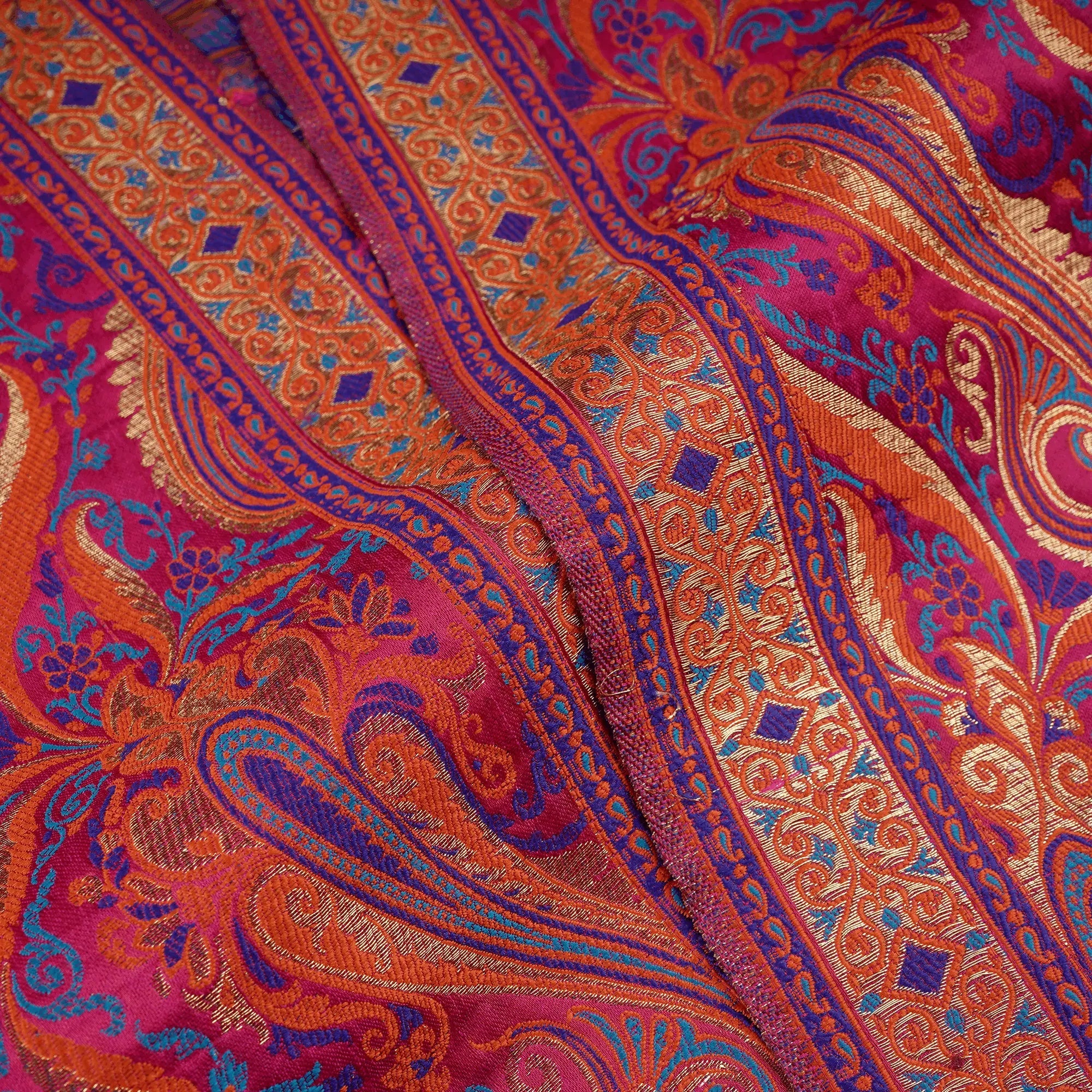 Lauhe-Zar – Satin Jamawar Zarbft with Border - Zahra Maham