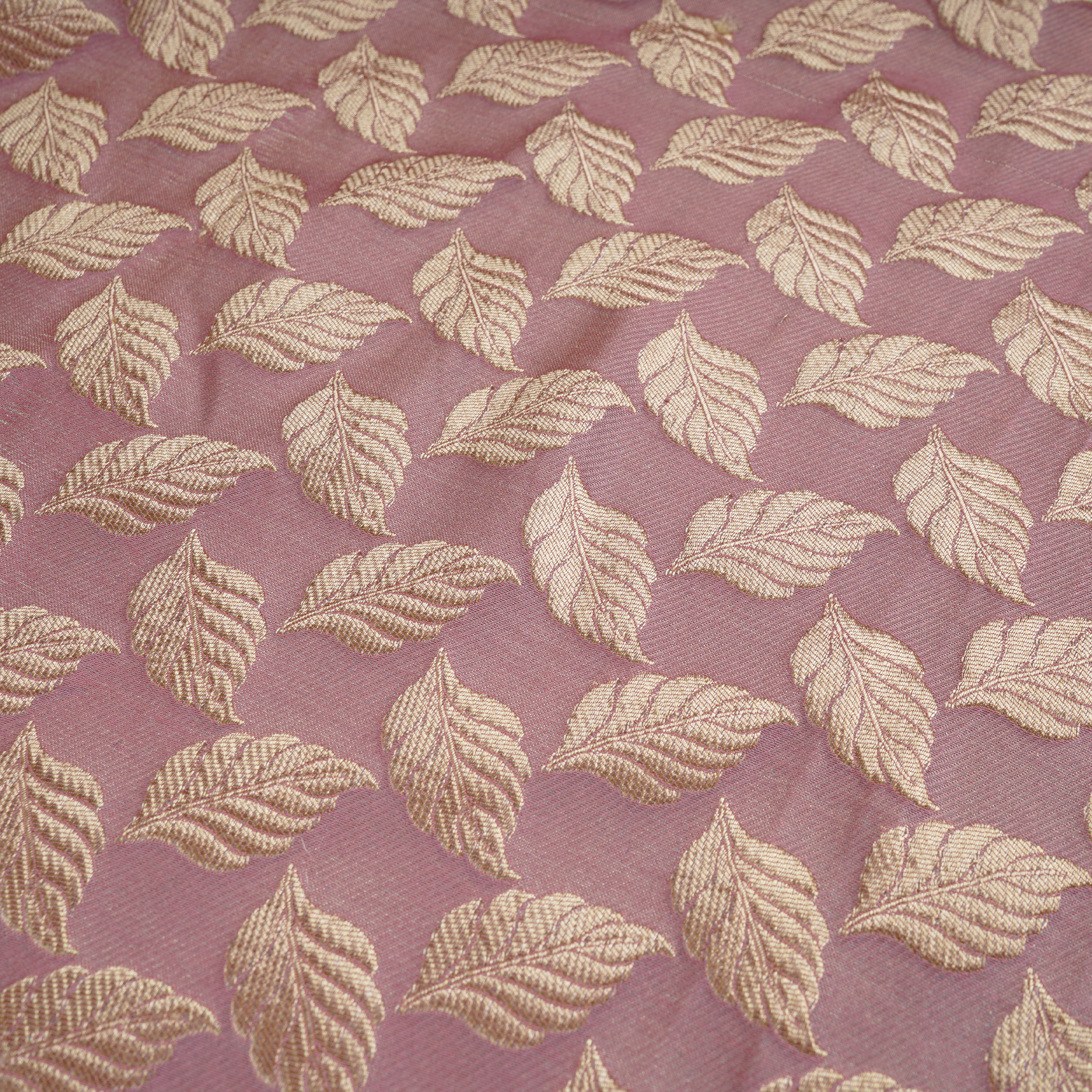 Naumeed – Pure Katan Satin with Leaf Pattern