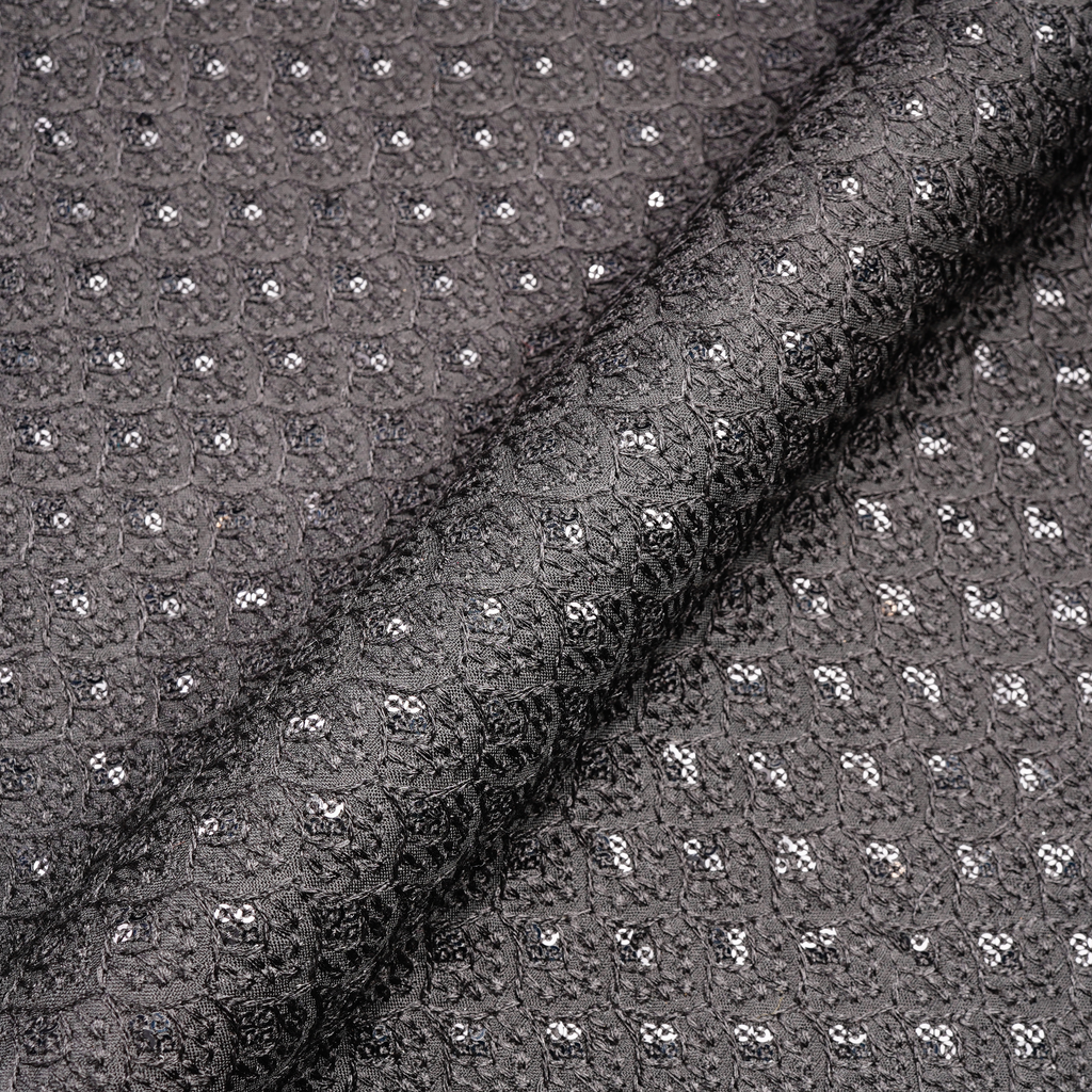 Roshanra – PK Raw Silk Embroidery Fabric with Sitara Work