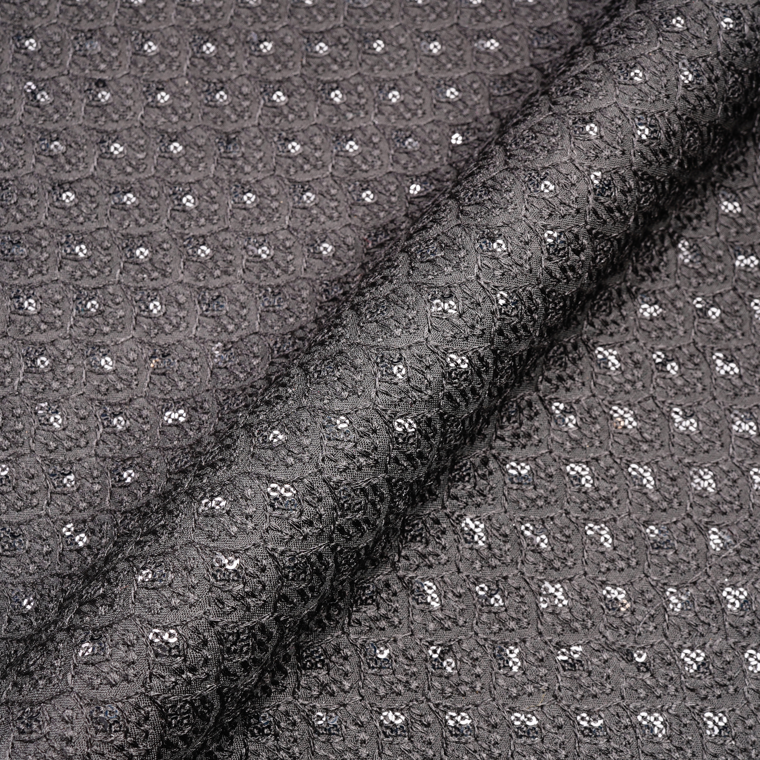 Roshanra – PK Raw Silk Embroidery Fabric with Sitara Work