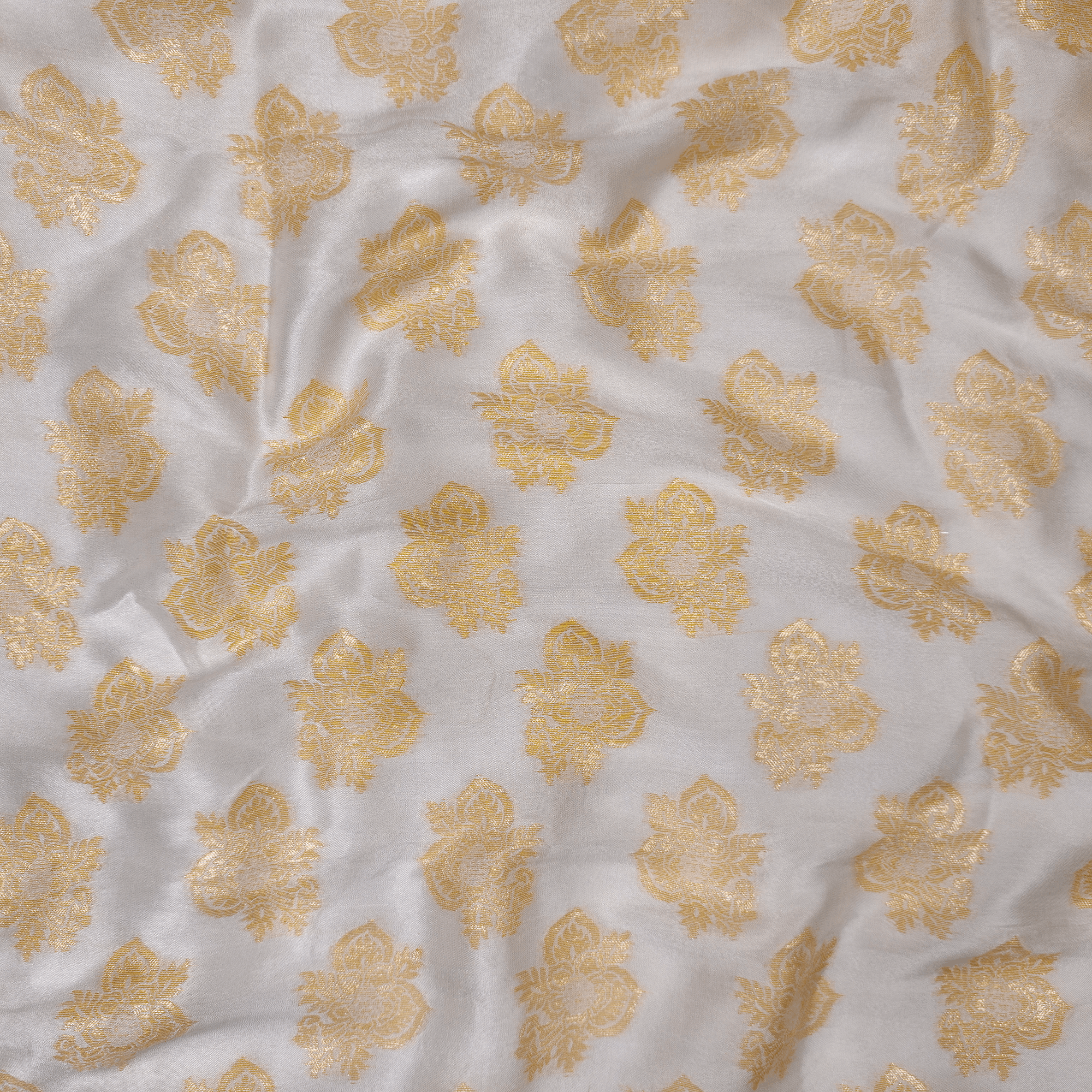 Mah-e-Kundan - Pure White Silk with Elegant Kundan Zari - Zahra Maham
