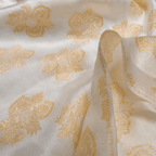 Mah-e-Kundan - Pure White Silk with Elegant Kundan Zari - Zahra Maham