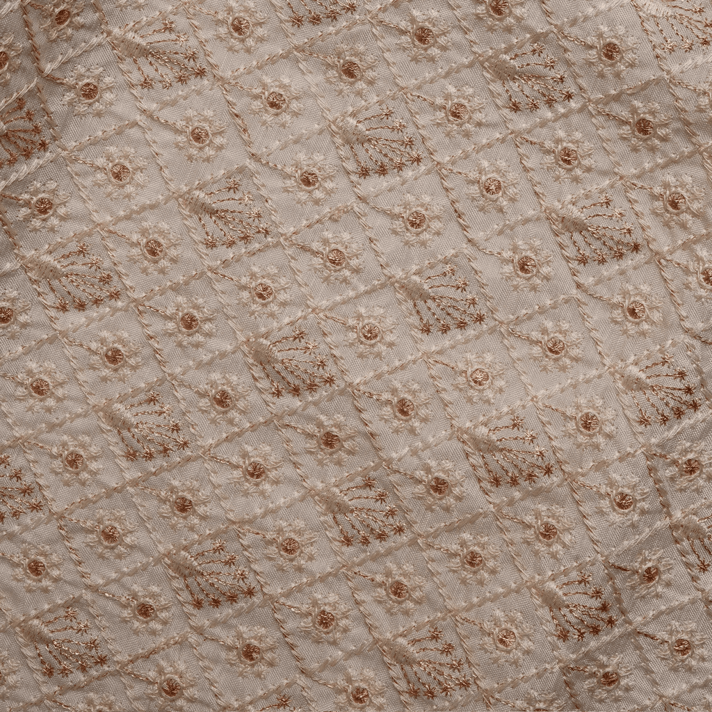 Mahpare – PK Raw Silk Embroidery Fabric - Zahra Maham