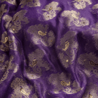 Mahveen – Loom Net Fabric with Golden Zari Bunch - Zahra Maham