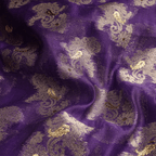 Mahveen – Loom Net Fabric with Golden Zari Bunch - Zahra Maham