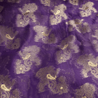 Mahveen – Loom Net Fabric with Golden Zari Bunch - Zahra Maham