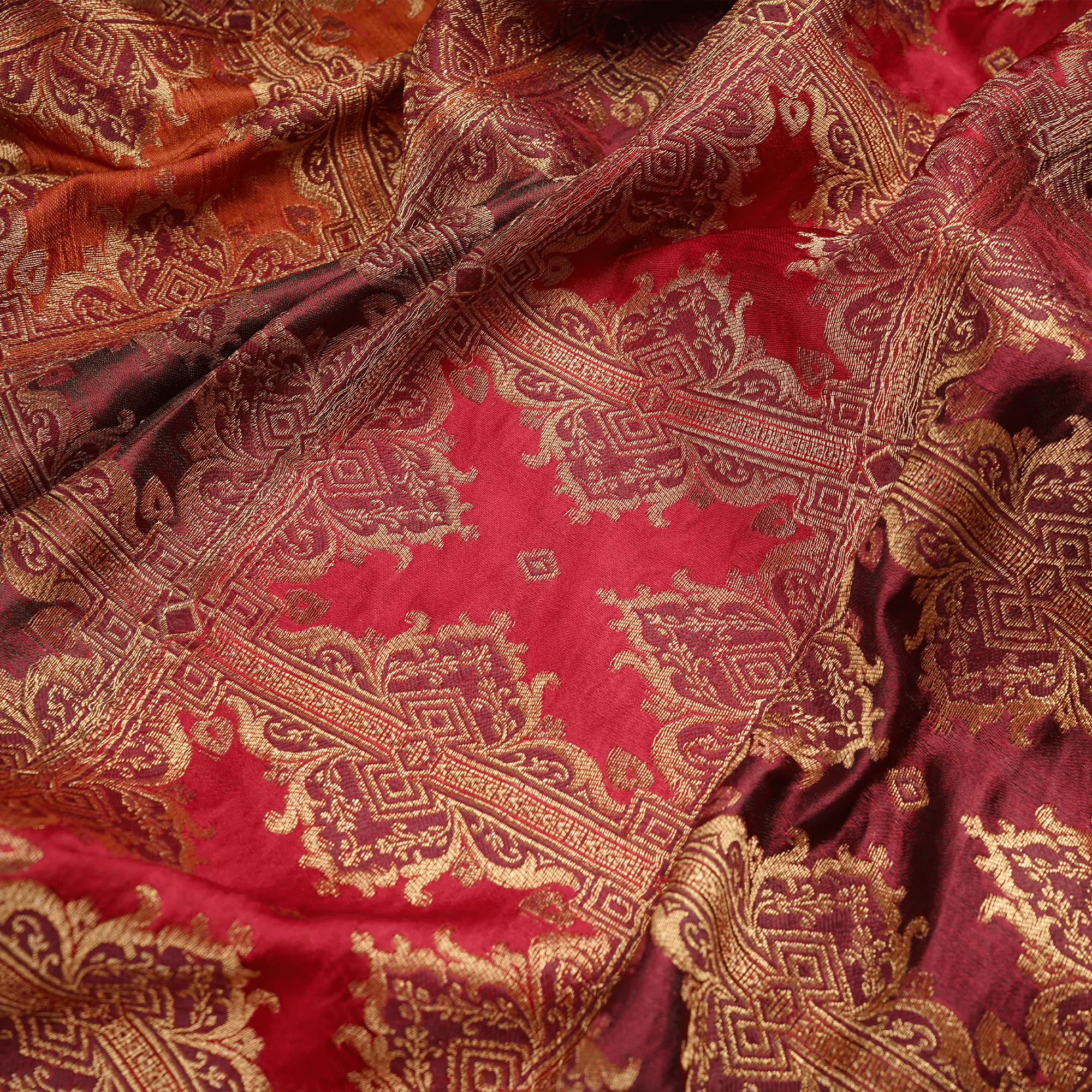 Marj – Blended Katan satin with Floral Zari Work - Zahra Maham