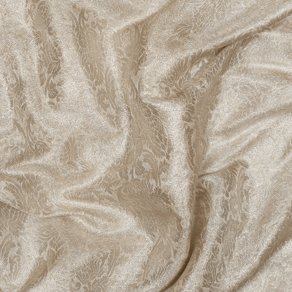 Mehr – Blended Atlas Floral Jaal Fabric - Zahra Maham