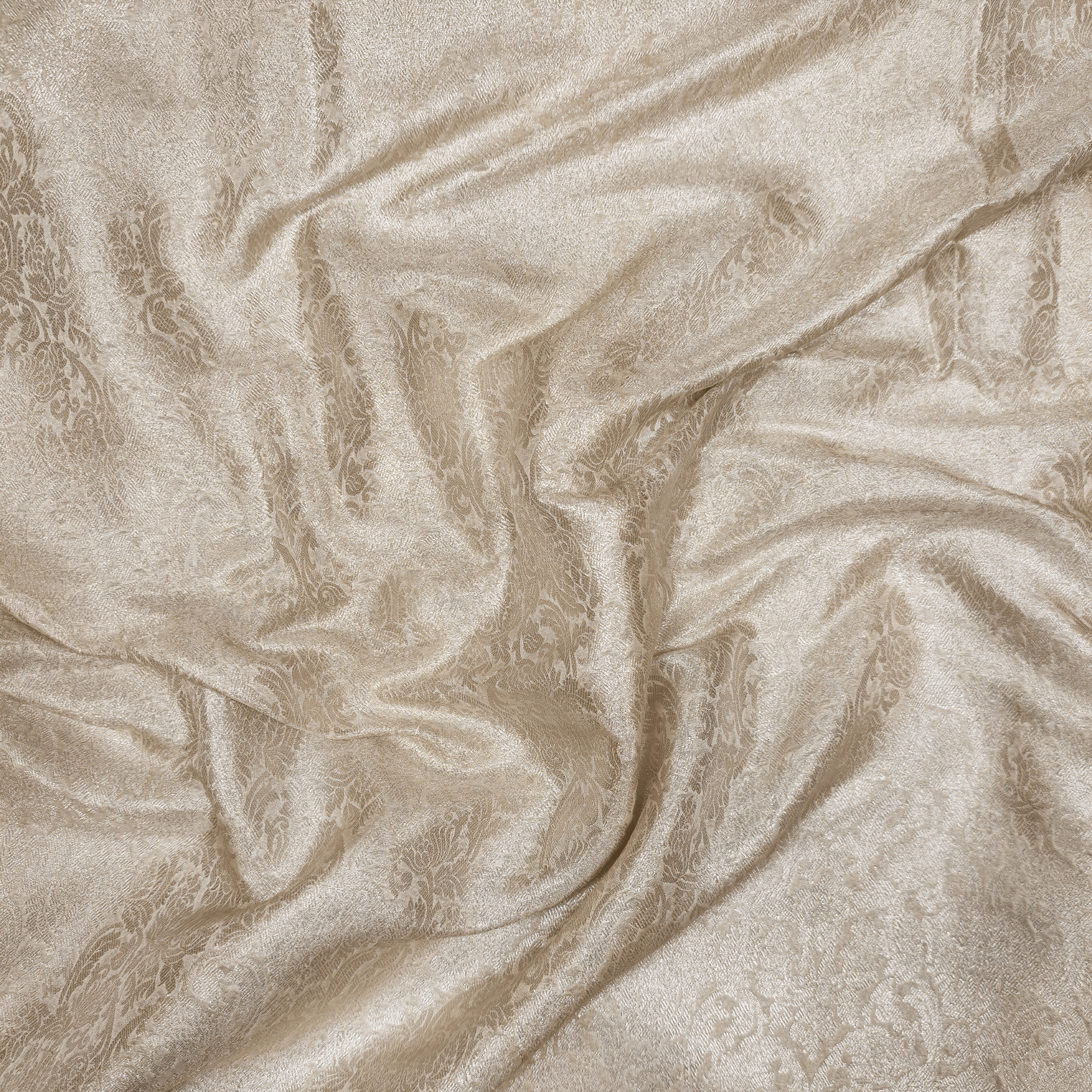 Mehr – Blended Atlas Floral Jaal Fabric - Zahra Maham