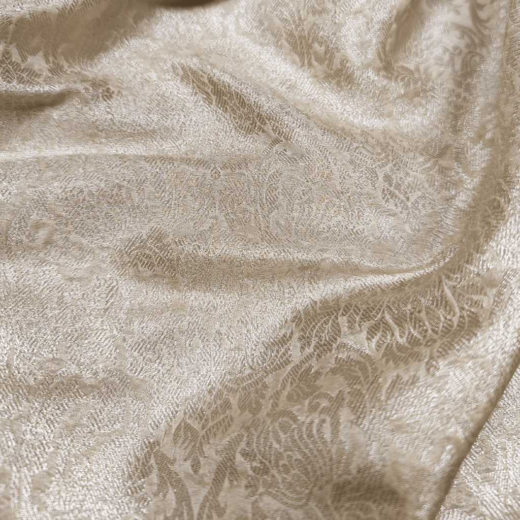 Mehr – Blended Atlas Floral Jaal Fabric - Zahra Maham
