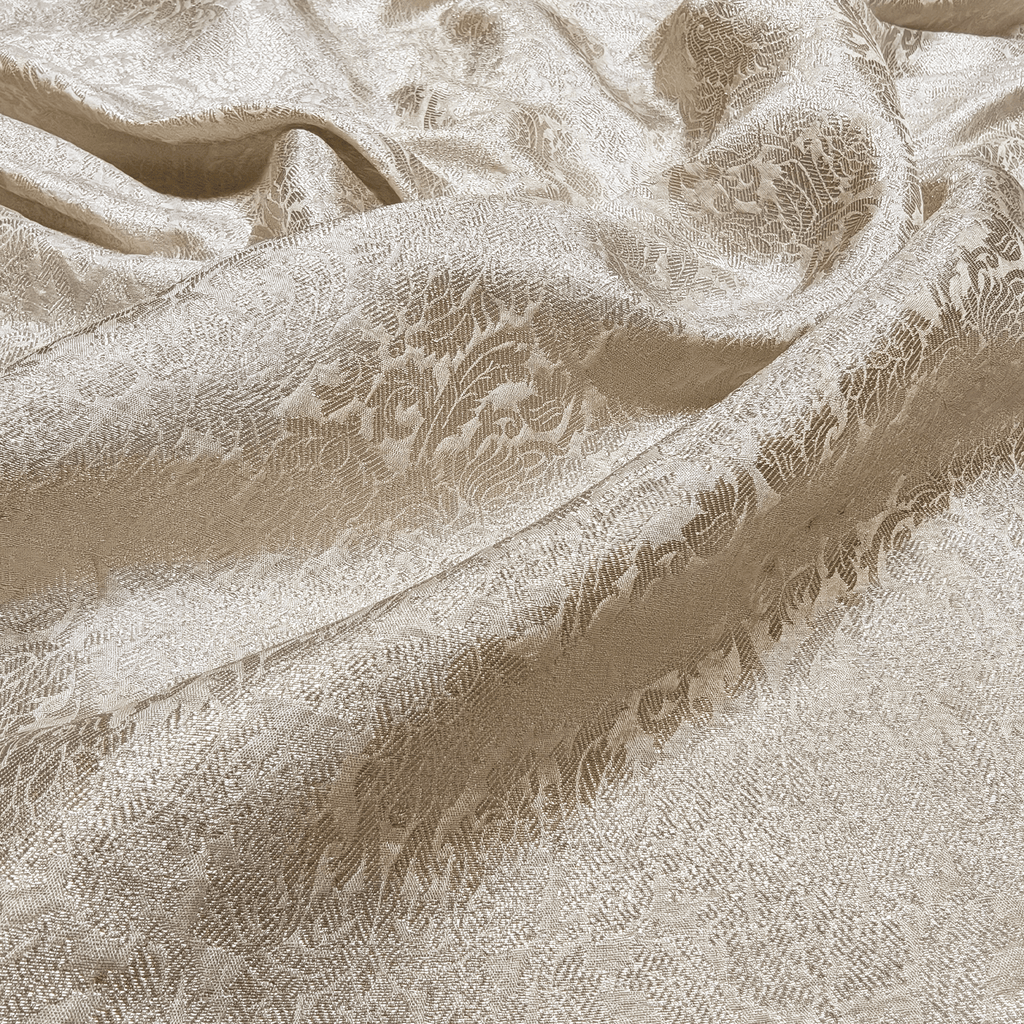 Mehr – Blended Atlas Floral Jaal Fabric - Zahra Maham