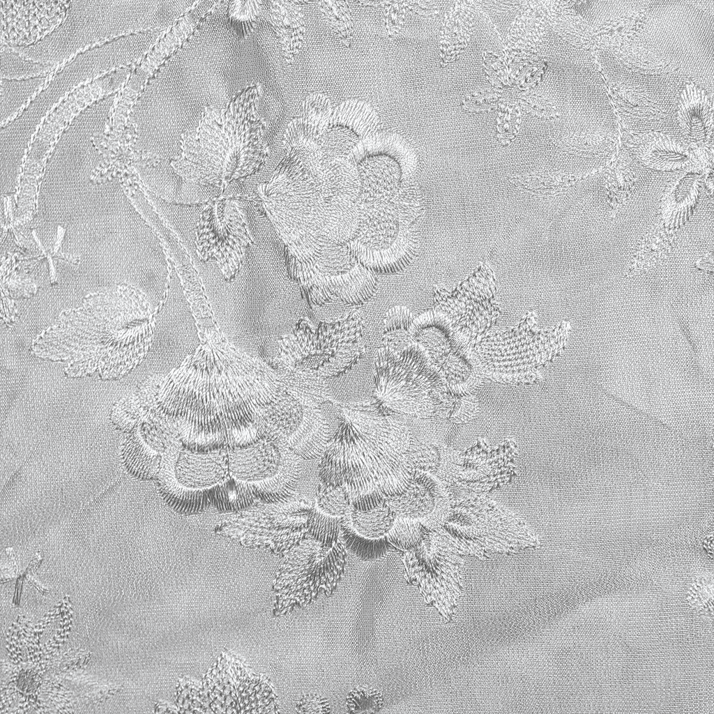 Mehr-e-Fleuré – Floral Jaal Embroidered Sheesha Silk - Zahra Maham