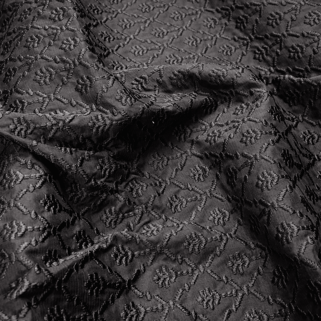 Mehraab – PK Raw Silk Embroidery Fabric - Zahra Maham