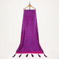 Mehrbano – Blended Katan Mughal Shawl with Tassels - Zahra Maham