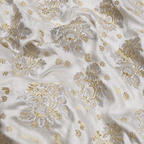 Mehrnoor – Pure Mulberry Satin Silk Floral Buti - Zahra Maham