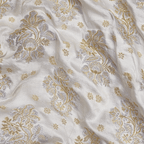 Mehrnoor – Pure Mulberry Satin Silk Floral Buti - Zahra Maham