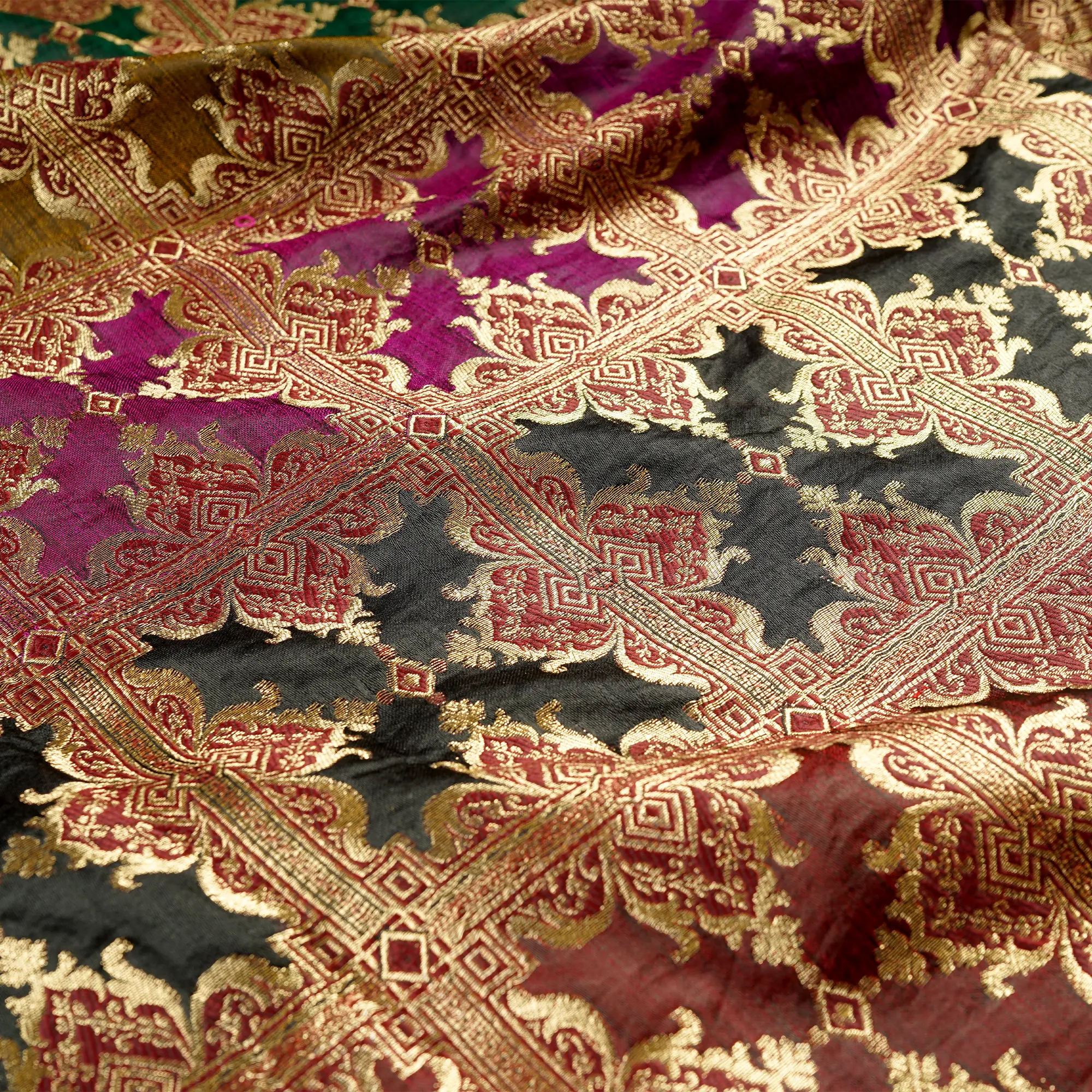 Mehro – Blended Katan satin with Floral Zari Work - Zahra Maham