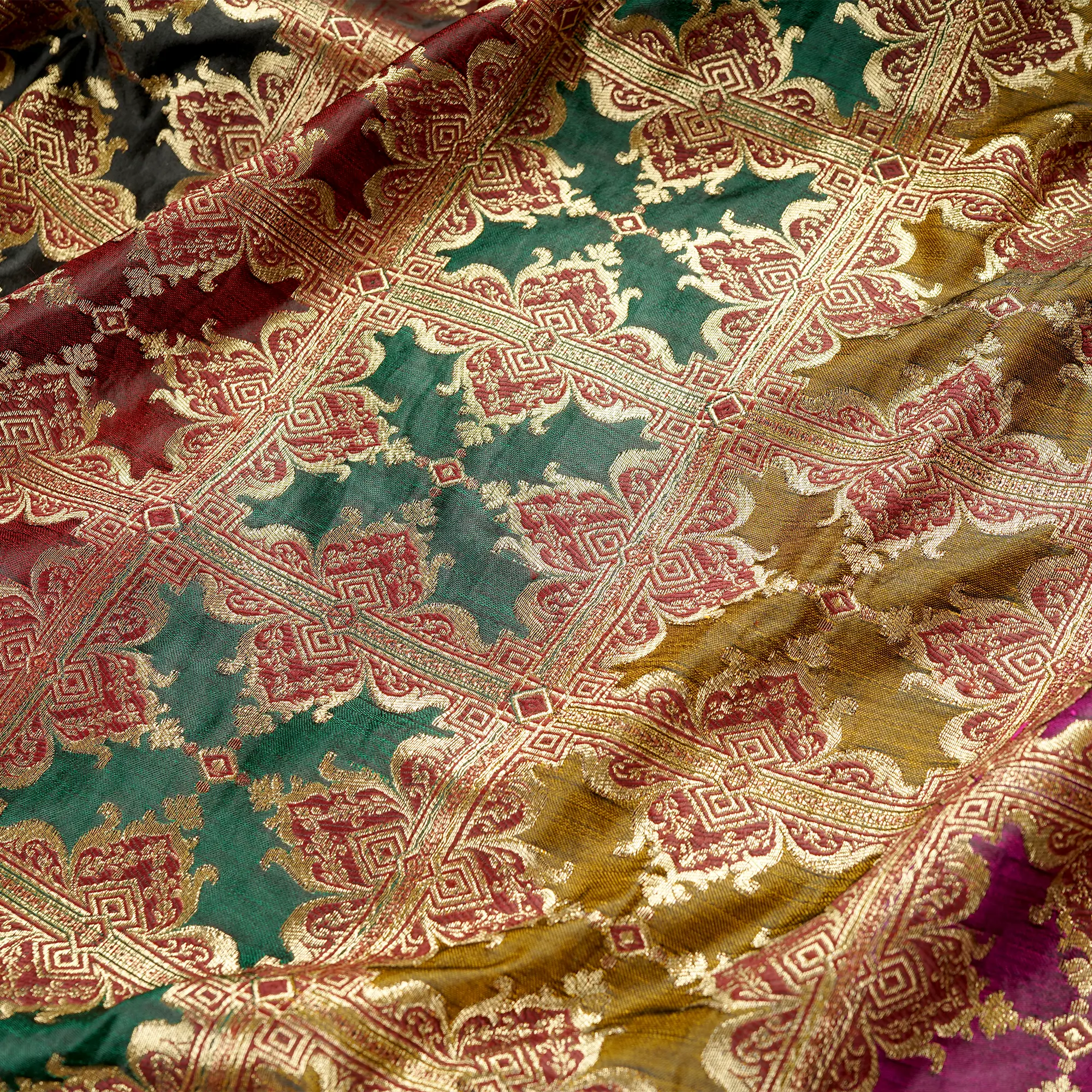Mehro – Blended Katan satin with Floral Zari Work - Zahra Maham