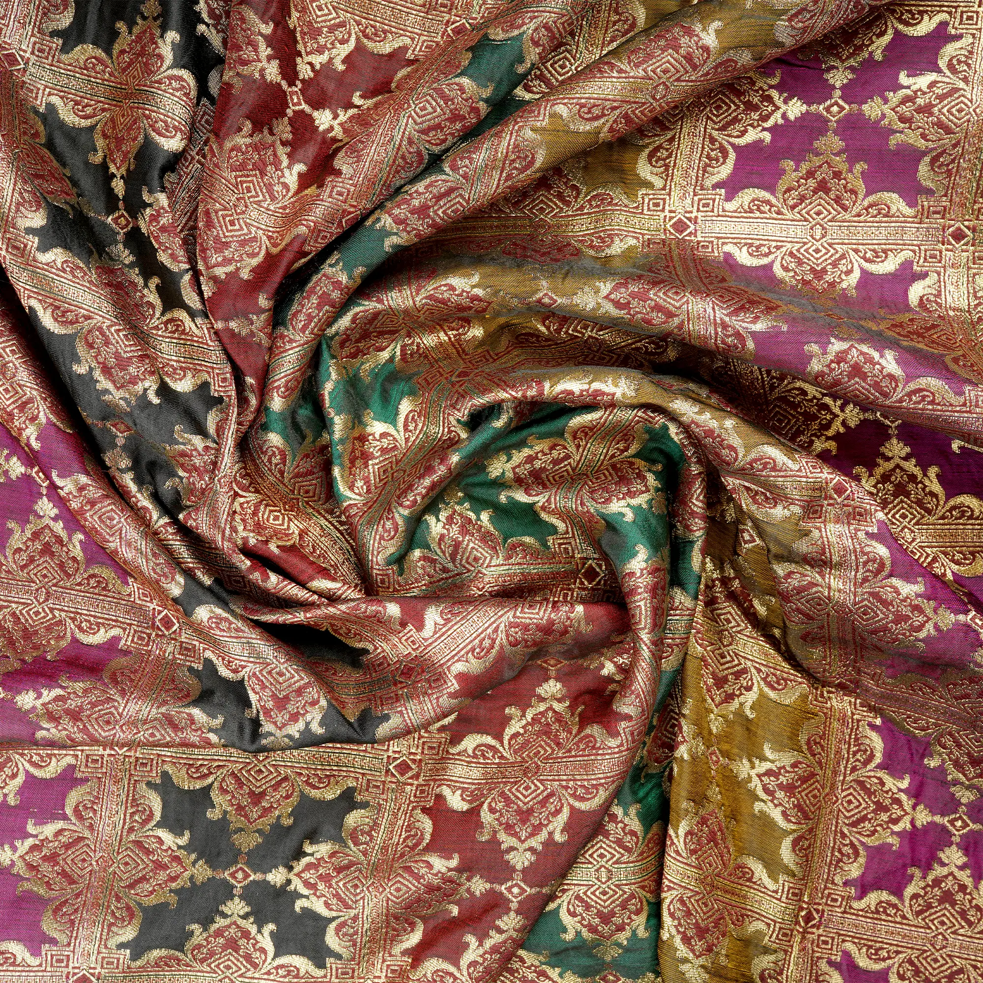 Mehro – Blended Katan satin with Floral Zari Work - Zahra Maham