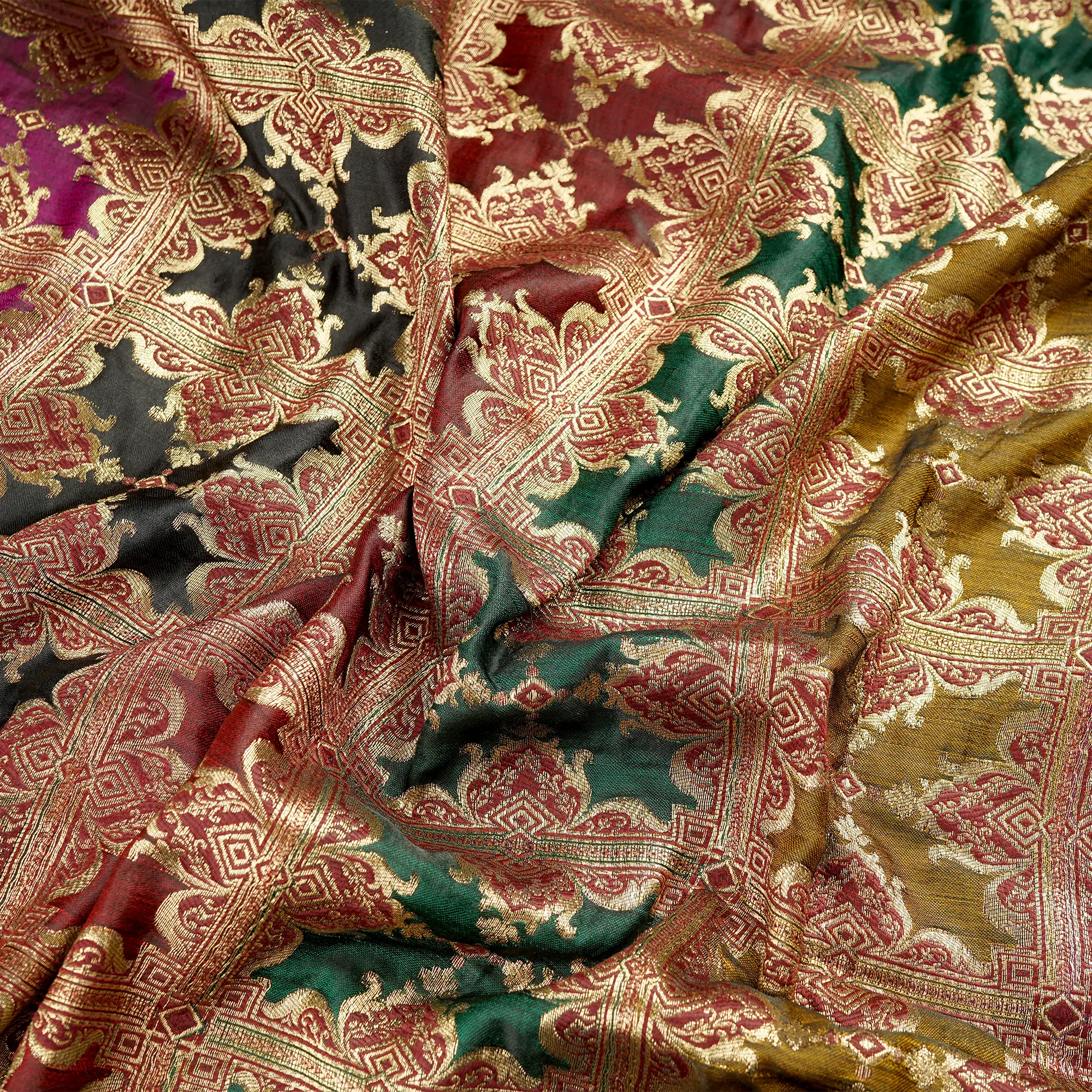 Mehro – Blended Katan satin with Floral Zari Work - Zahra Maham