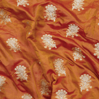 Mehrunisa Fleuristan Katan Silk (Dual Tone Rust) - Zahra Maham