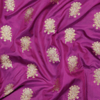 Mehrunisa Fleuristan Katan Silk (Purple) - Zahra Maham