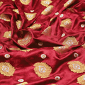 Morjal – Self Jamawar Katan Satin with Peacock Feather Buti - Zahra Maham