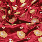 Morjal – Self Jamawar Katan Satin with Peacock Feather Buti - Zahra Maham