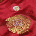 Morjal – Self Jamawar Katan Satin with Peacock Feather Buti - Zahra Maham