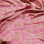 Morzaat – Pure Katan Satin with Peacock Feather Pattern (Double Sided) - Zahra Maham