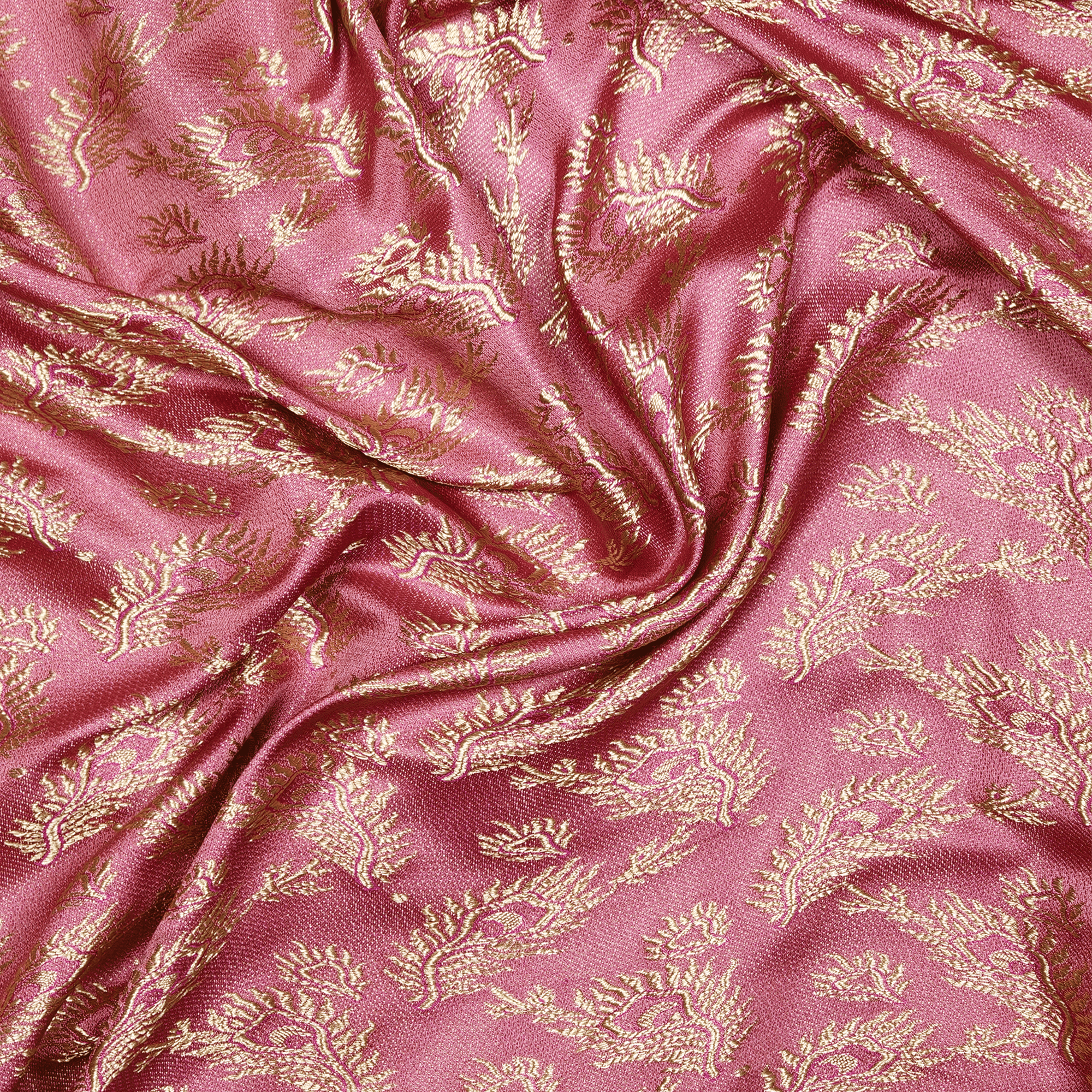 Morzaat – Pure Katan Satin with Peacock Feather Pattern (Double Sided) - Zahra Maham