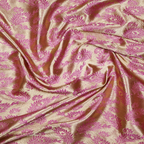 Morzaat – Pure Katan Satin with Peacock Feather Pattern (Double Sided) - Zahra Maham