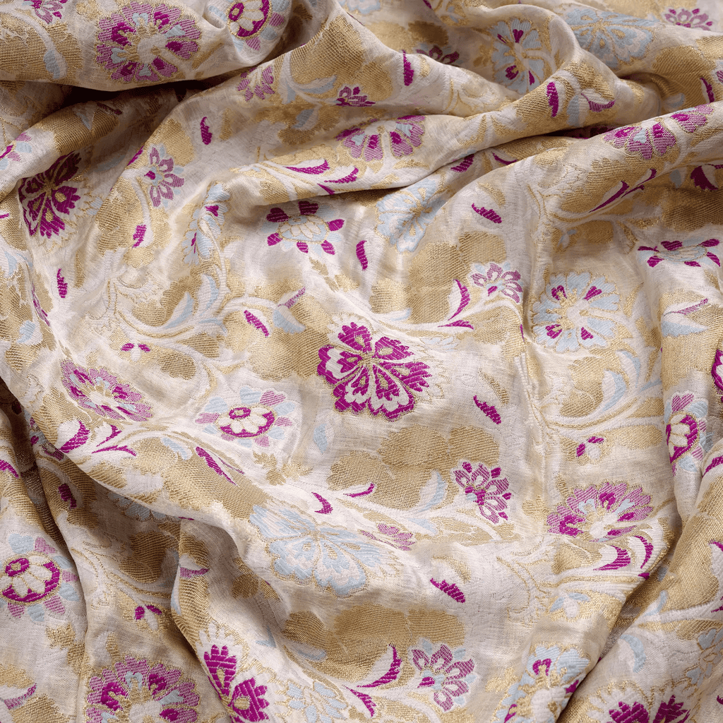 Muraad Pure Chiffon Floral Jaal Kamkhwab - Zahra Maham