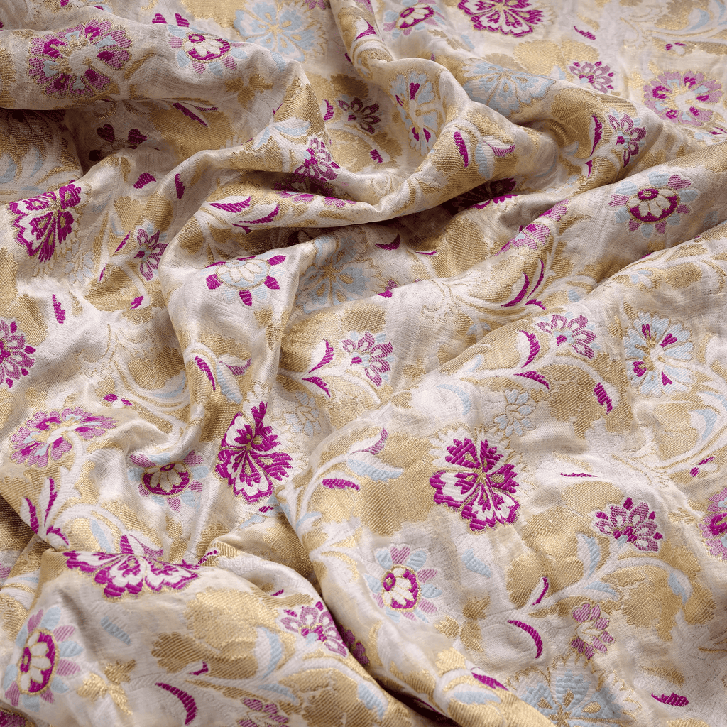 Muraad Pure Chiffon Floral Jaal Kamkhwab - Zahra Maham