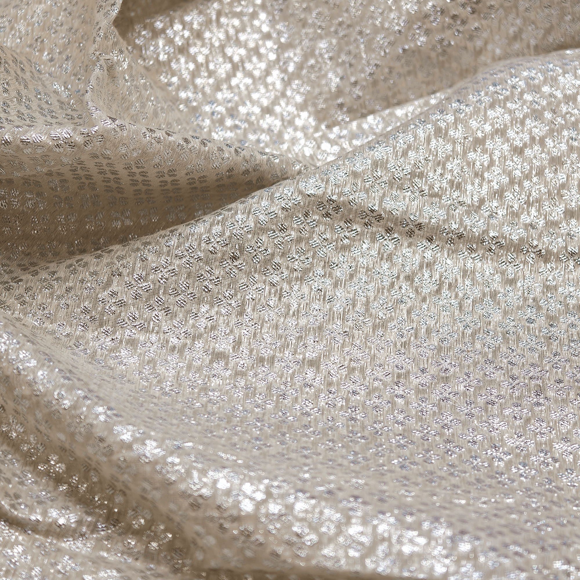 Naqra Bahar — Pure Jamdani Tilla Silk (3 Yards) - Zahra Maham