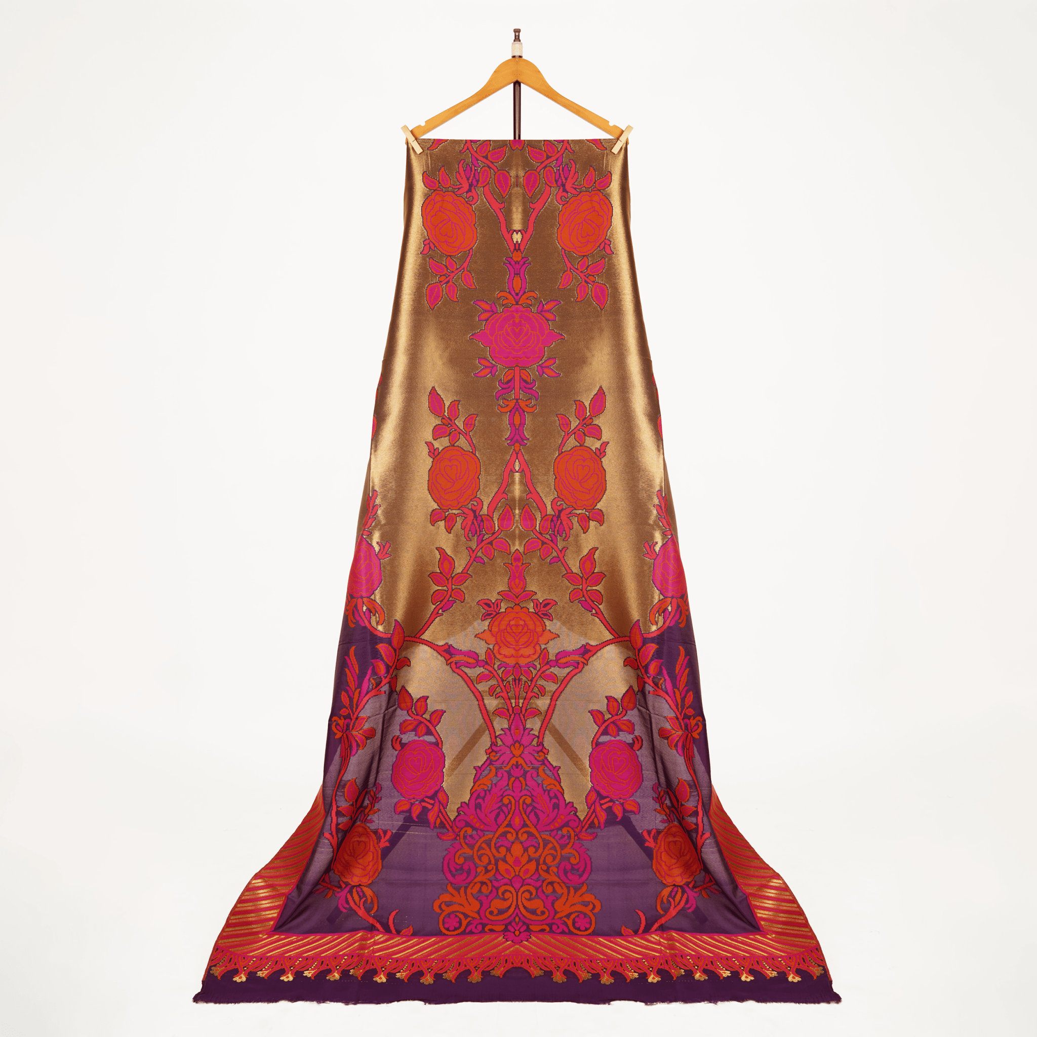 Naqsh-e-Shaahi – Kaani Silk Floral Shawl - Zahra Maham