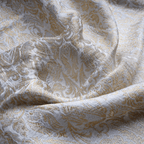 Naqsh-e-Sultaana – Pure Katan Atlas (Mughal Pattern | 3-Color Thread | Golden & Silver Zari) - Zahra Maham