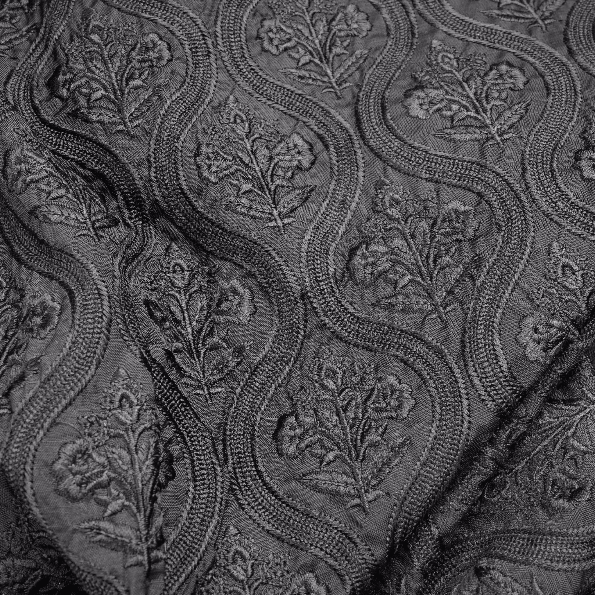 Naqshiyan – PK Raw Silk Embroidery Fabric - Zahra Maham