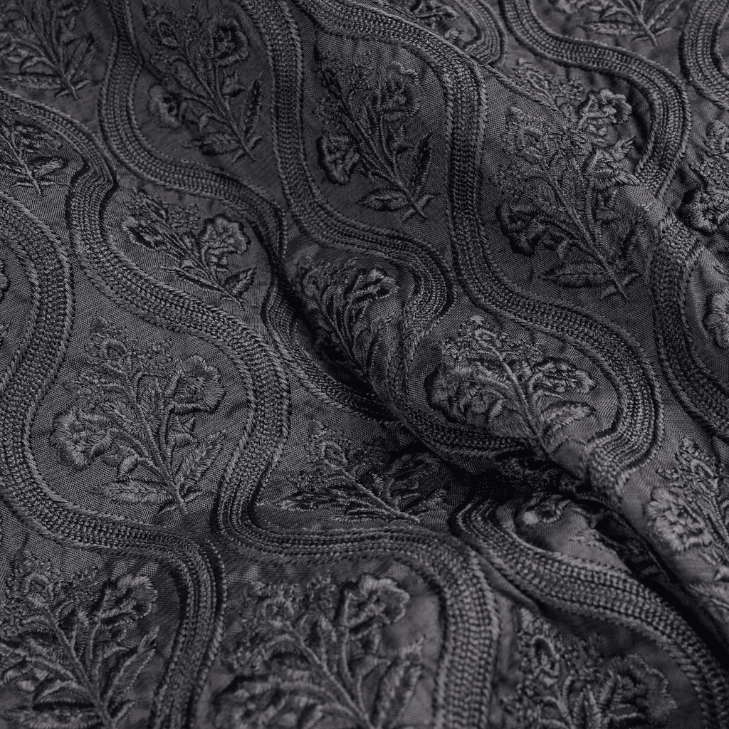 Naqshiyan – PK Raw Silk Embroidery Fabric - Zahra Maham