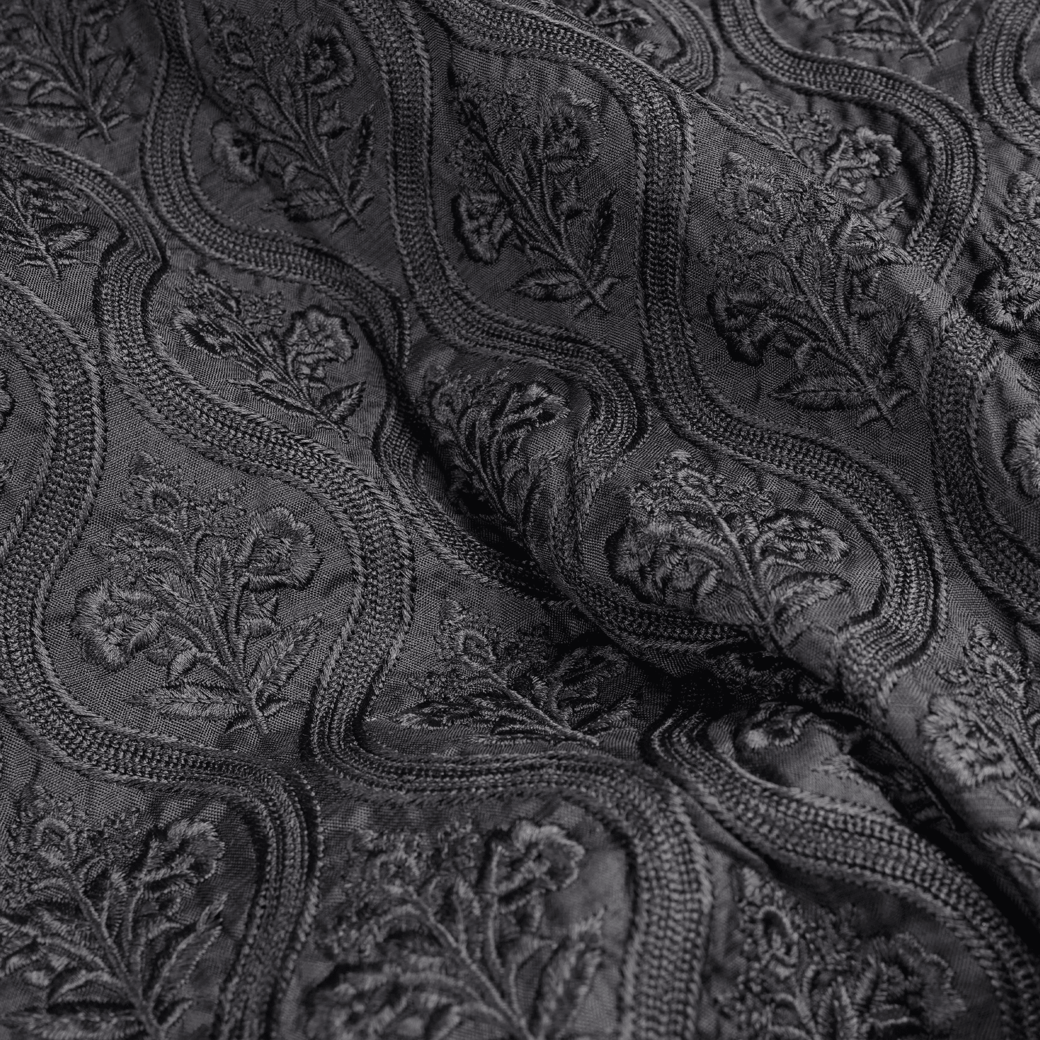 Naqshiyan – PK Raw Silk Embroidery Fabric - Zahra Maham