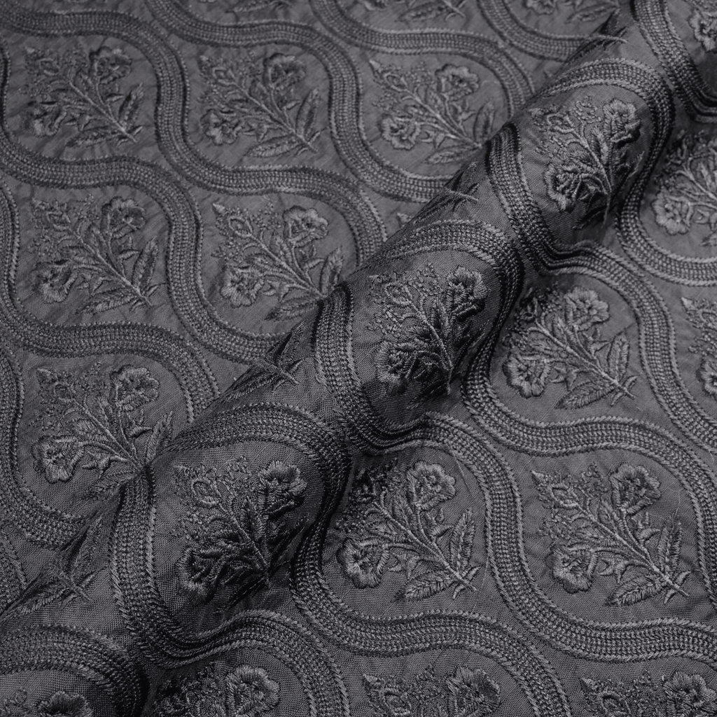 Naqshiyan – PK Raw Silk Embroidery Fabric - Zahra Maham