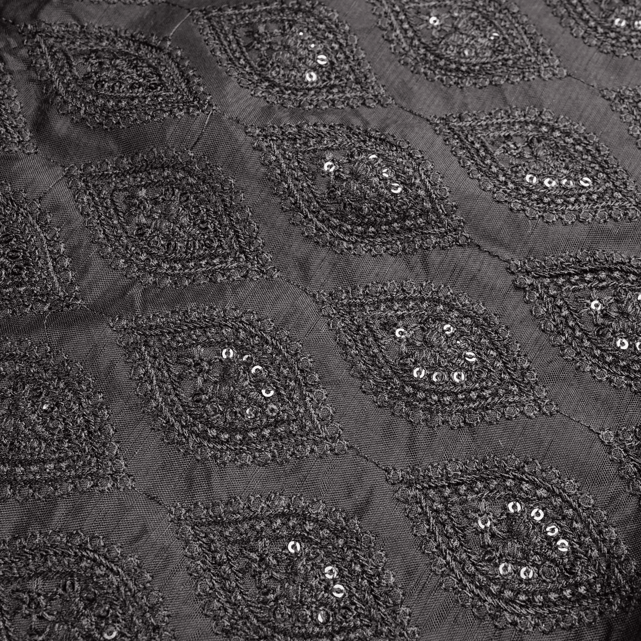 Naqshmiraa – PK Raw Silk Embroidery Fabric with Sitara Work - Zahra Maham