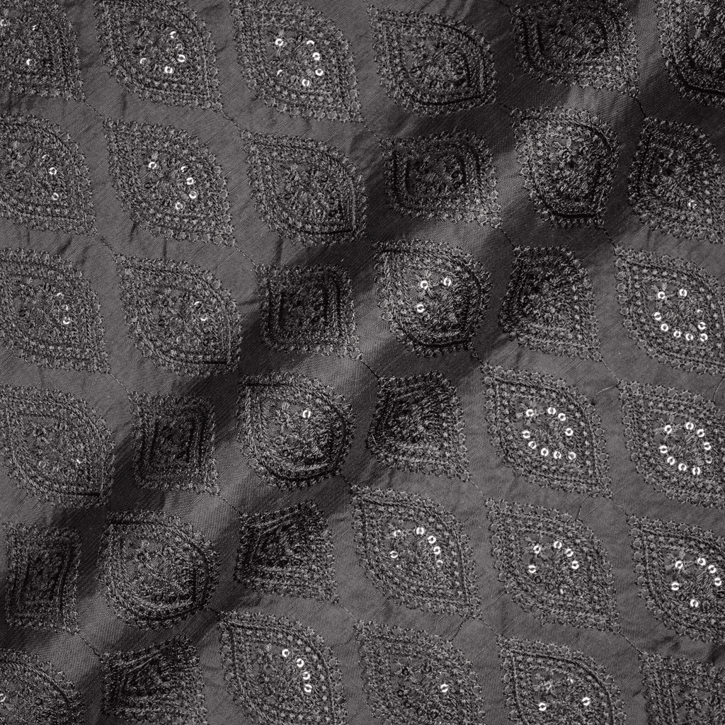 Naqshmiraa – PK Raw Silk Embroidery Fabric with Sitara Work - Zahra Maham